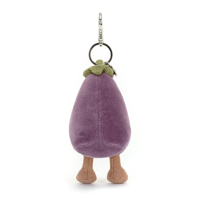 Vivacious Vegetable Aubergine Bag Charm One Size JELLYCAT